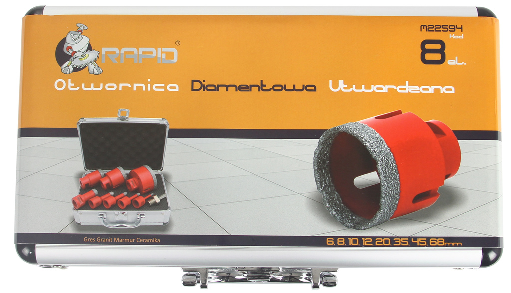 Mar-Pol M22594 Korunkový diamantový vrták vykružovák 6/8/10/12/20/35/45/68mm Long-Life Rapid