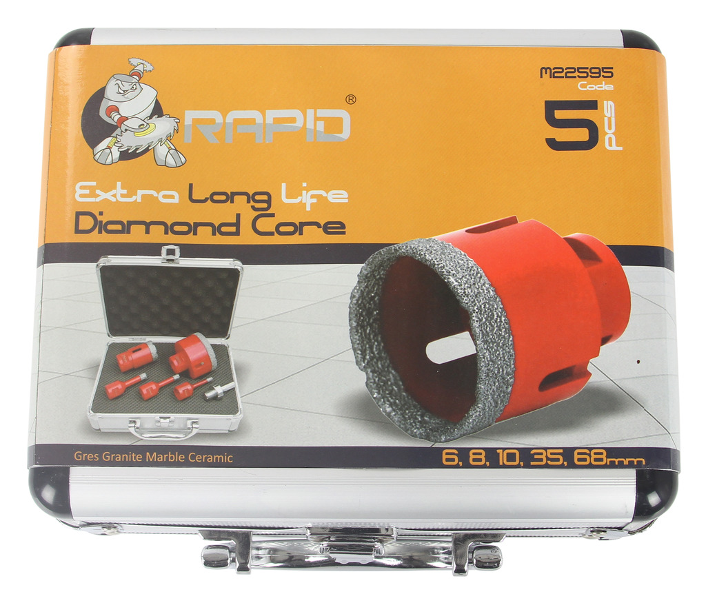 Mar-Pol M22595 Korunkový diamantový vrták vykružovák 6/8/10/35/68mm Long-Life Rapid