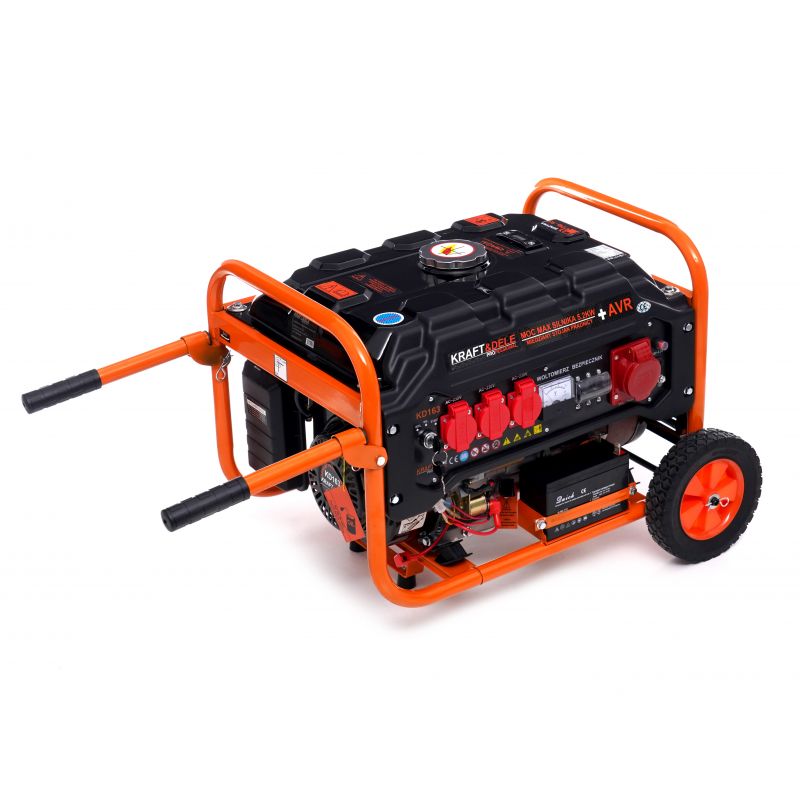 Kraft&Dele KD163 Elektrocentrála 3500W generátor prúdu AVR 12/230V/380V s kolieskami
