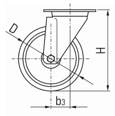 GEKO G71501 Otočné koliesko koleso 75mm PP