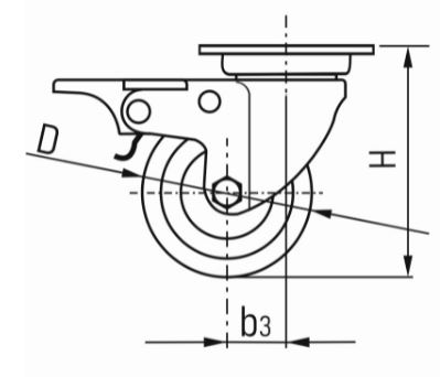 GEKO G71502 Otočné koliesko koleso s brzdou 50mm PP