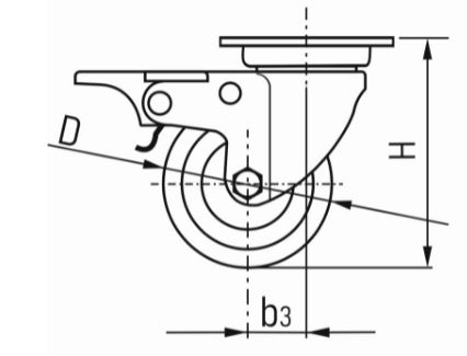 GEKO G71511 Otočné koliesko s brzdou koleso 50mm PP