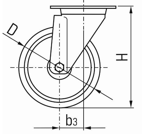 GEKO G71522 Otočné koliesko koleso 125mm PP