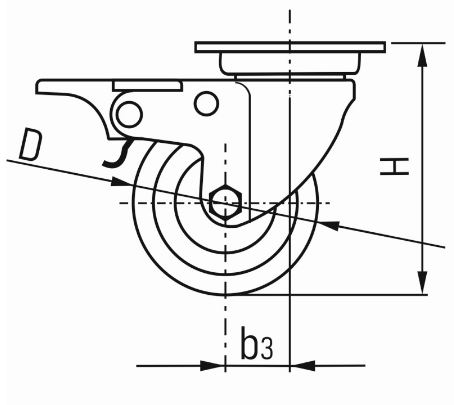 GEKO G71523 Otočné koliesko s brzdou koleso 125mm PP