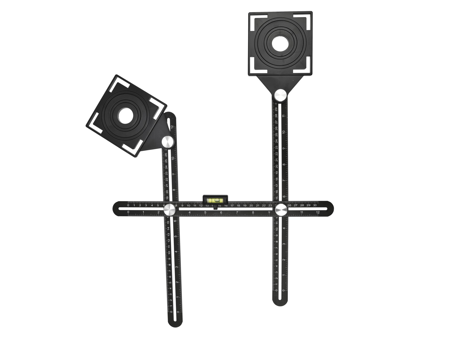 GEKO G64992 Univerzálna šablóna merítko pravítko pre meranie otvorov