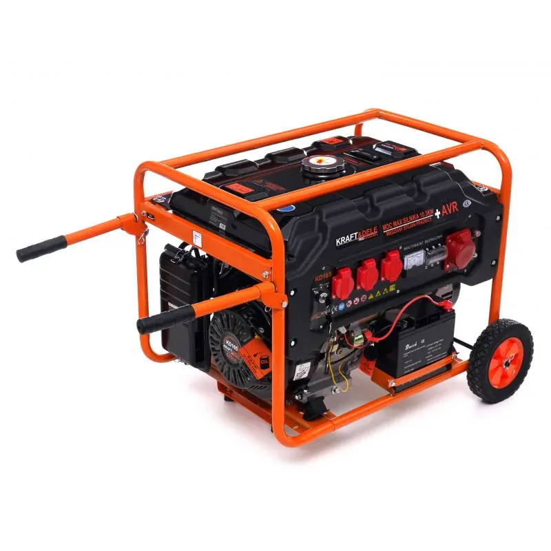 Kraft&Dele KD165 Elektrocentrála 5500W generátor prúdu AVR 12V 230V 380V s kolieskami