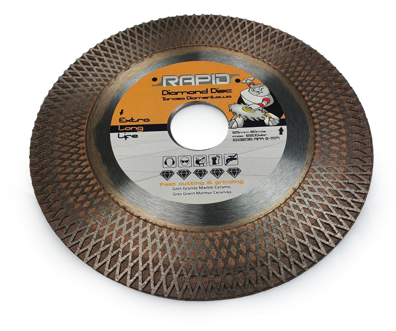 Mar-Pol M08704 Kotúč rezný diamantový 125x22,2 mm RAPID viacúčelové použitie