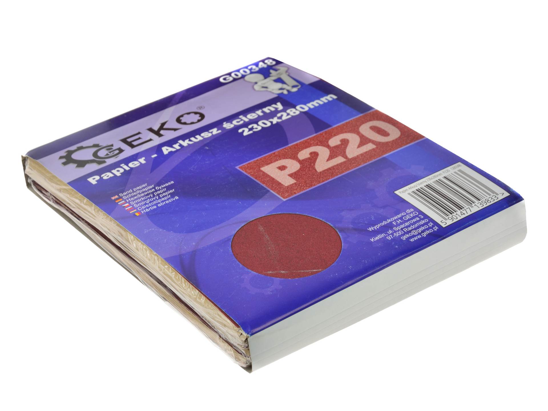 GEKO G00348 Brúsny papier 230x280mm P220 100 kusov 
