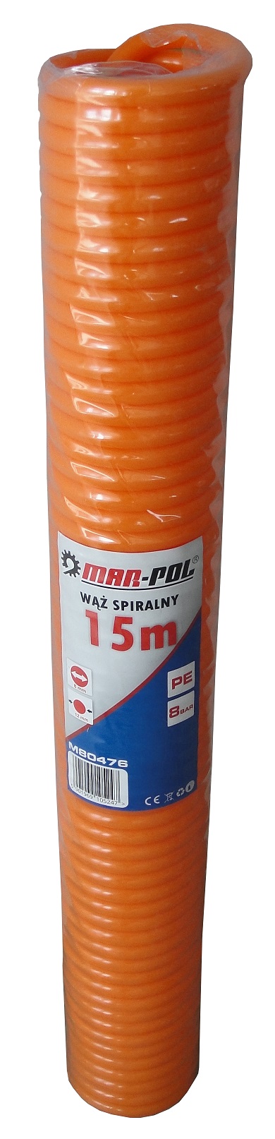 Mar-Pol M80476 Tlaková vzduchová hadica špirálová 8X12mm 15m PE
