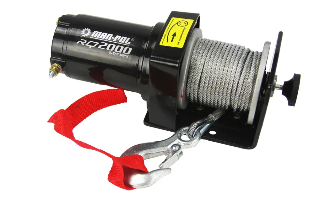 Mar-pol M80760 Elektrický lanový navijak kladkostroj 12V 907kg RQ2000