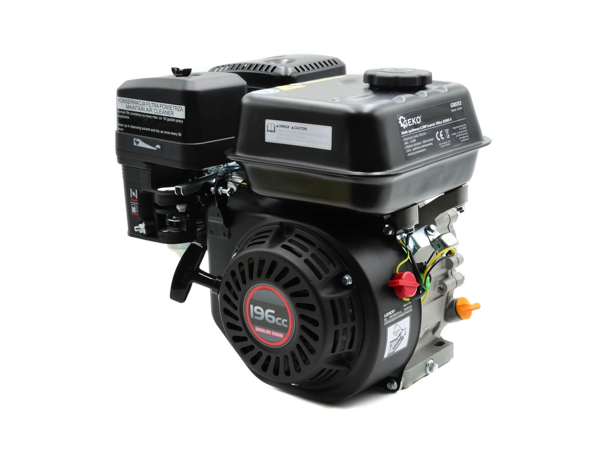 GEKO G80253 Benzínový spaľovací motor 6,5 HP Loncin 196cc EURO 5 štvortaktný
