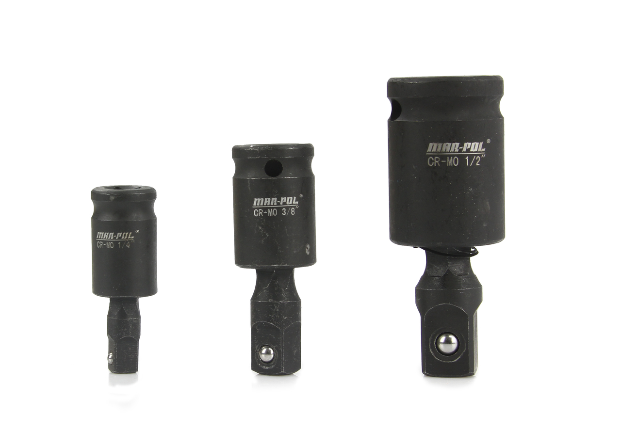 MAR-POL M58299 Rázové kĺby / súprava 1/4", 3/8", 1/2" 