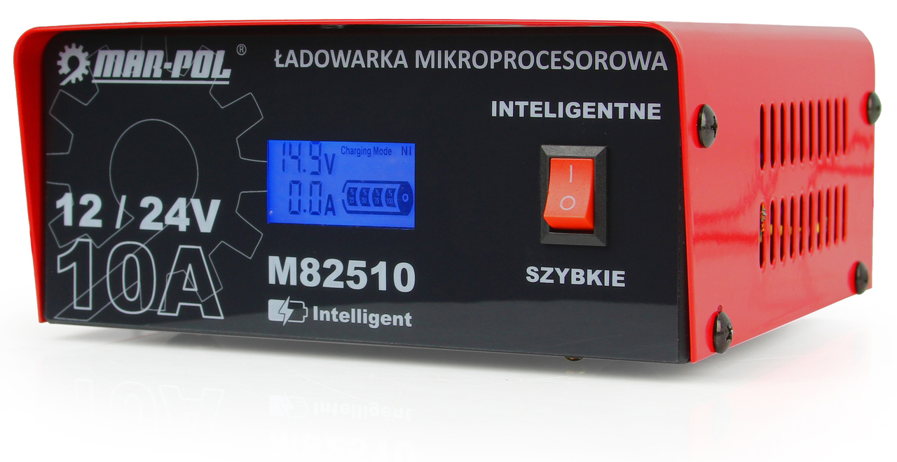 MAR-POL M82510 Autonabíjačka batérií 12V/24V 10A mikroprocesorová