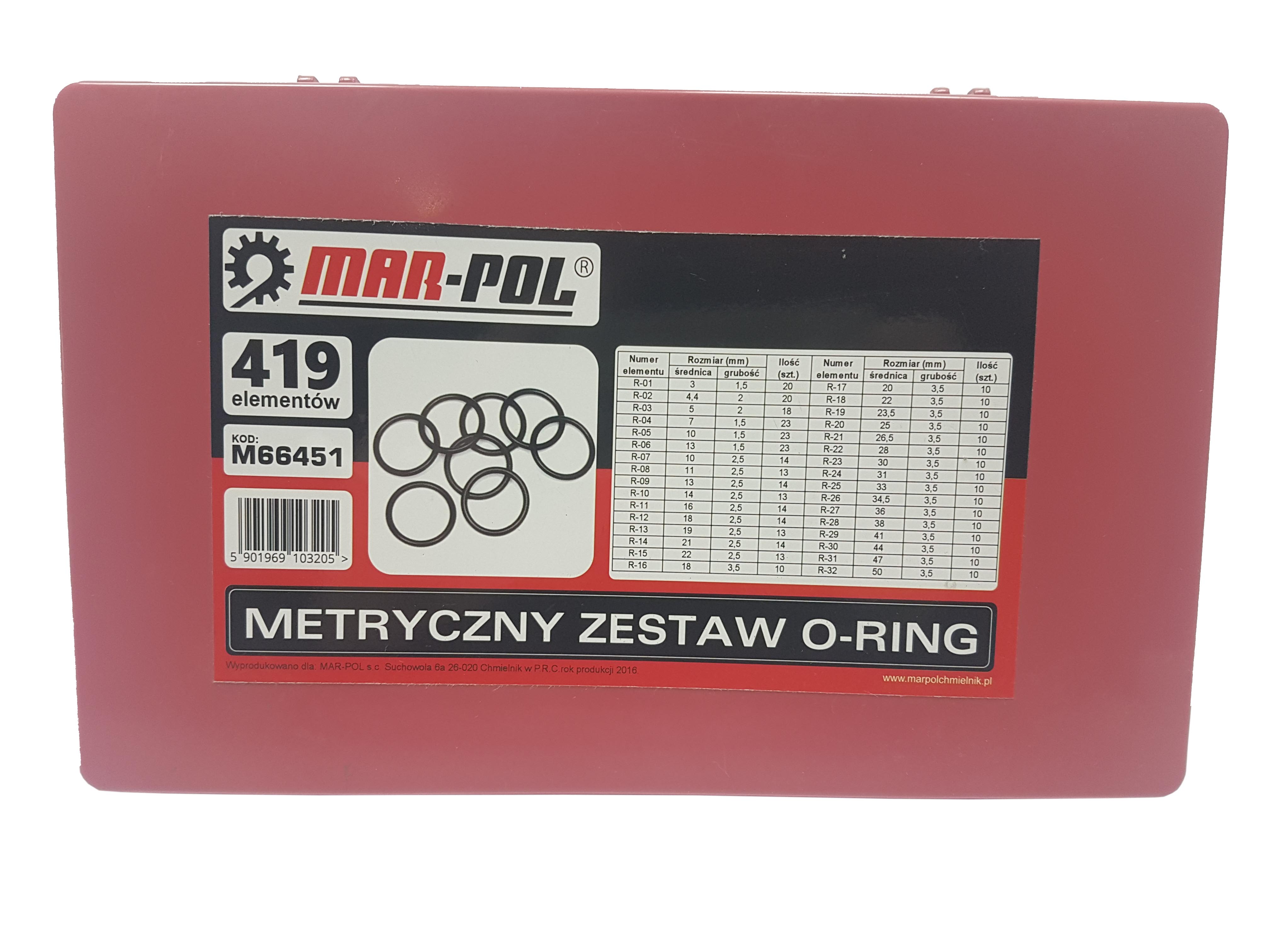 MAR-POL M66451 Sada tesniacich gumičiek 419ks 