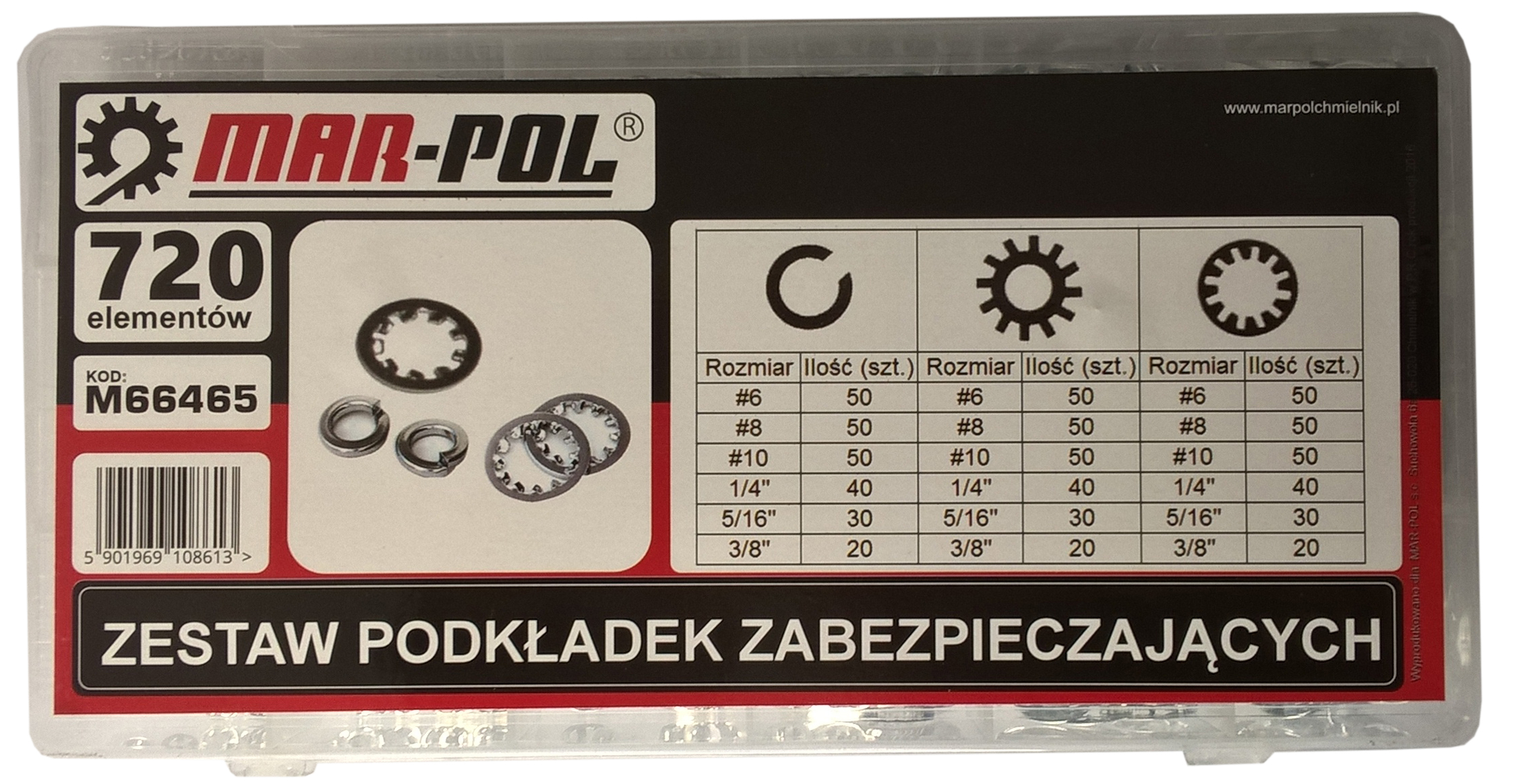 MAR-POL M66465 Sada - poistné podložky pérovky 720ks
