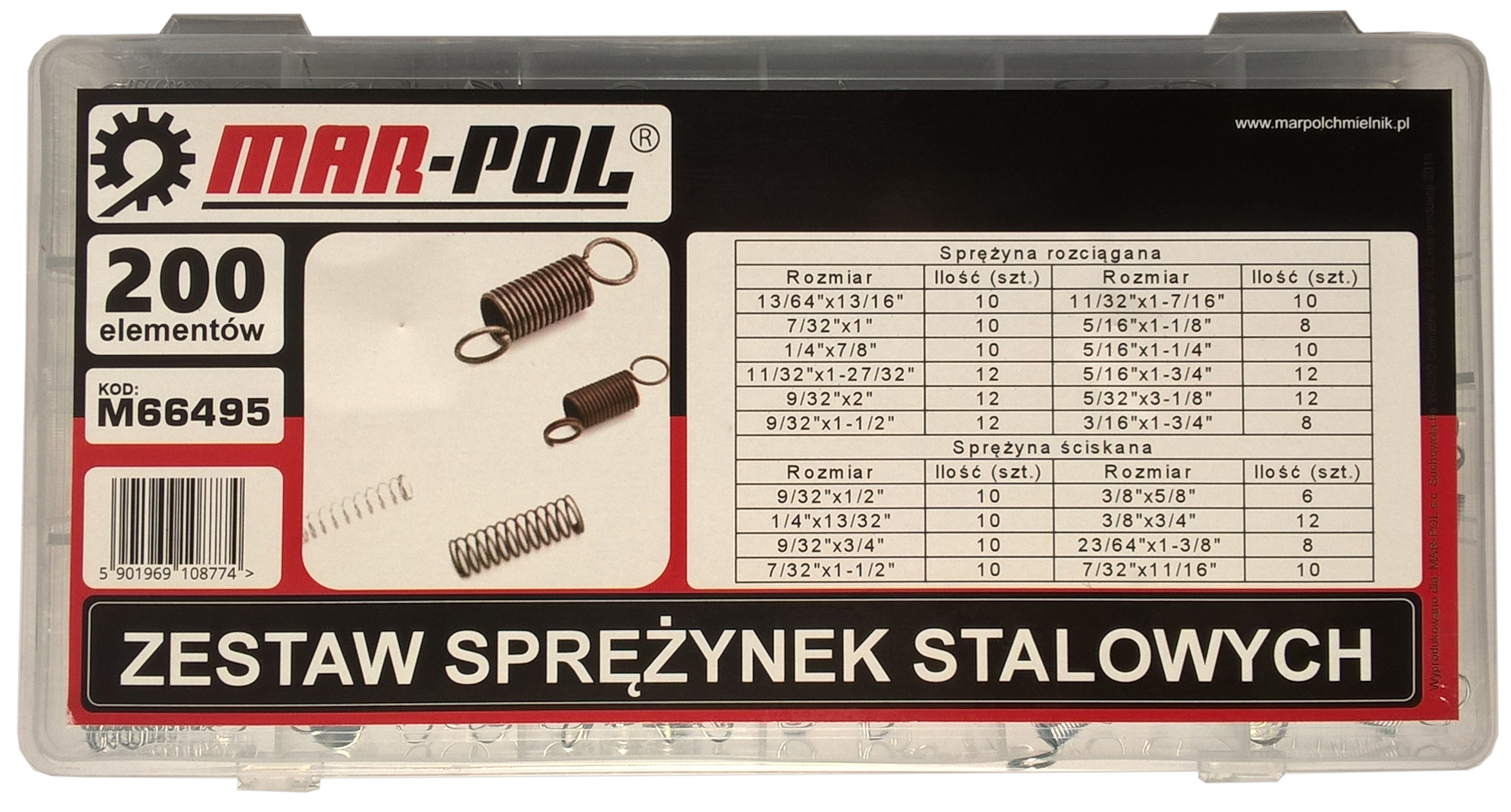 MAR-POL M66495 Sada - pružiny 200ks