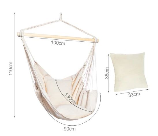 Brazílska hojdacia sieť +vankúše závesné kreslo hojdačka 110x130