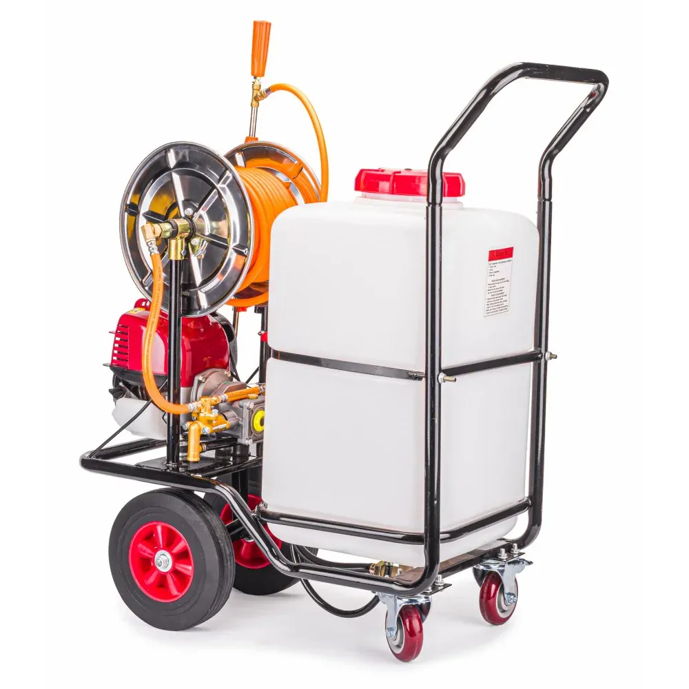 POWERMAT PM-OPS-60K 60L Záhradný motorový benzínový pojazdný postrekovač 1kW