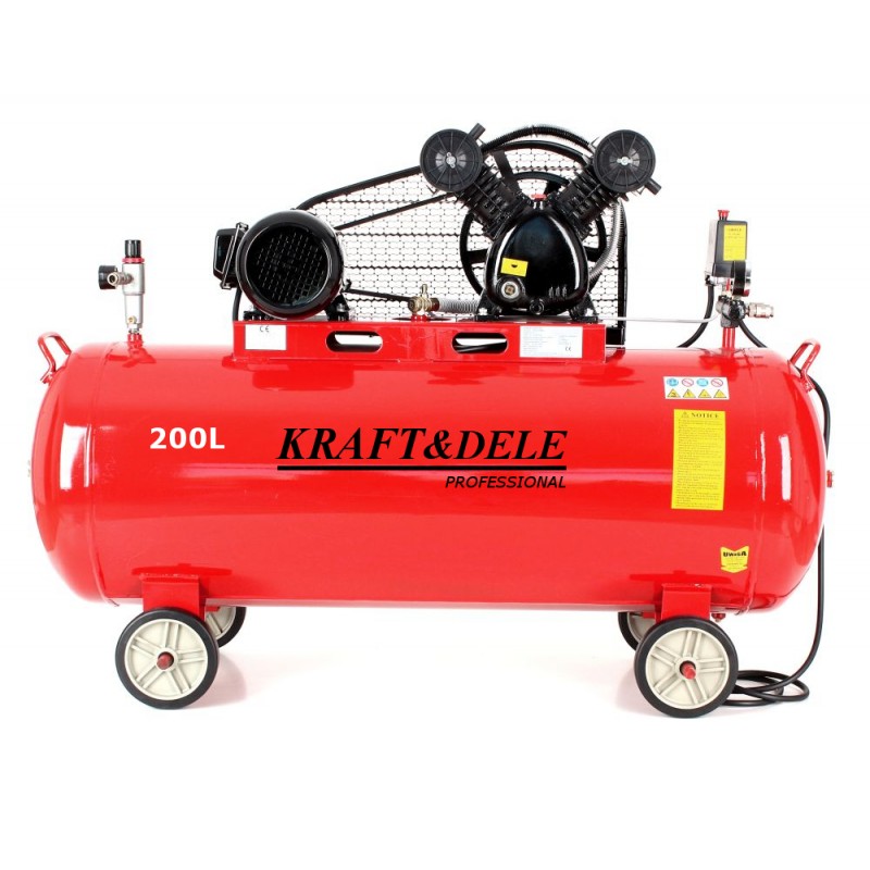 Kraft&Dele KD1473 Olejový kompresor 200l 3,8kW 590l/min 2PIESTY 380V