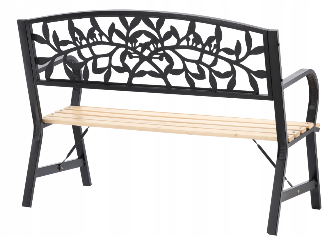 GardenLine Záhradná vonkajšia lavička lavica dreveno-kovová