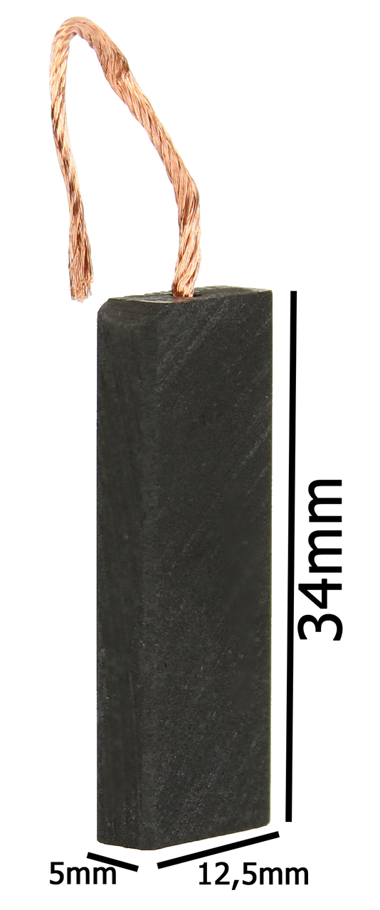 Mar-pol S11504W Uhlíková kefka náhradné uhlíky 5x12,5x34mm pre elektronáradie 1 pár