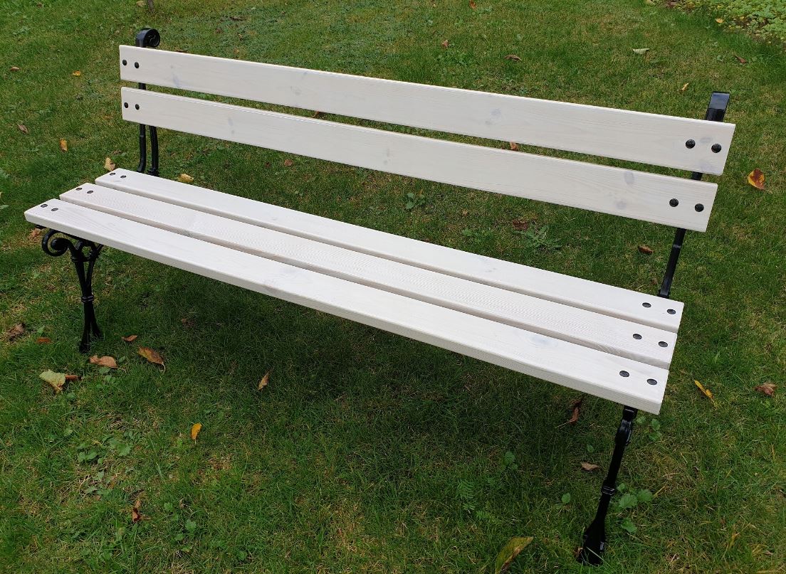 150cm Záhradná vonkajšia lavička lávka drevená retro hliníková