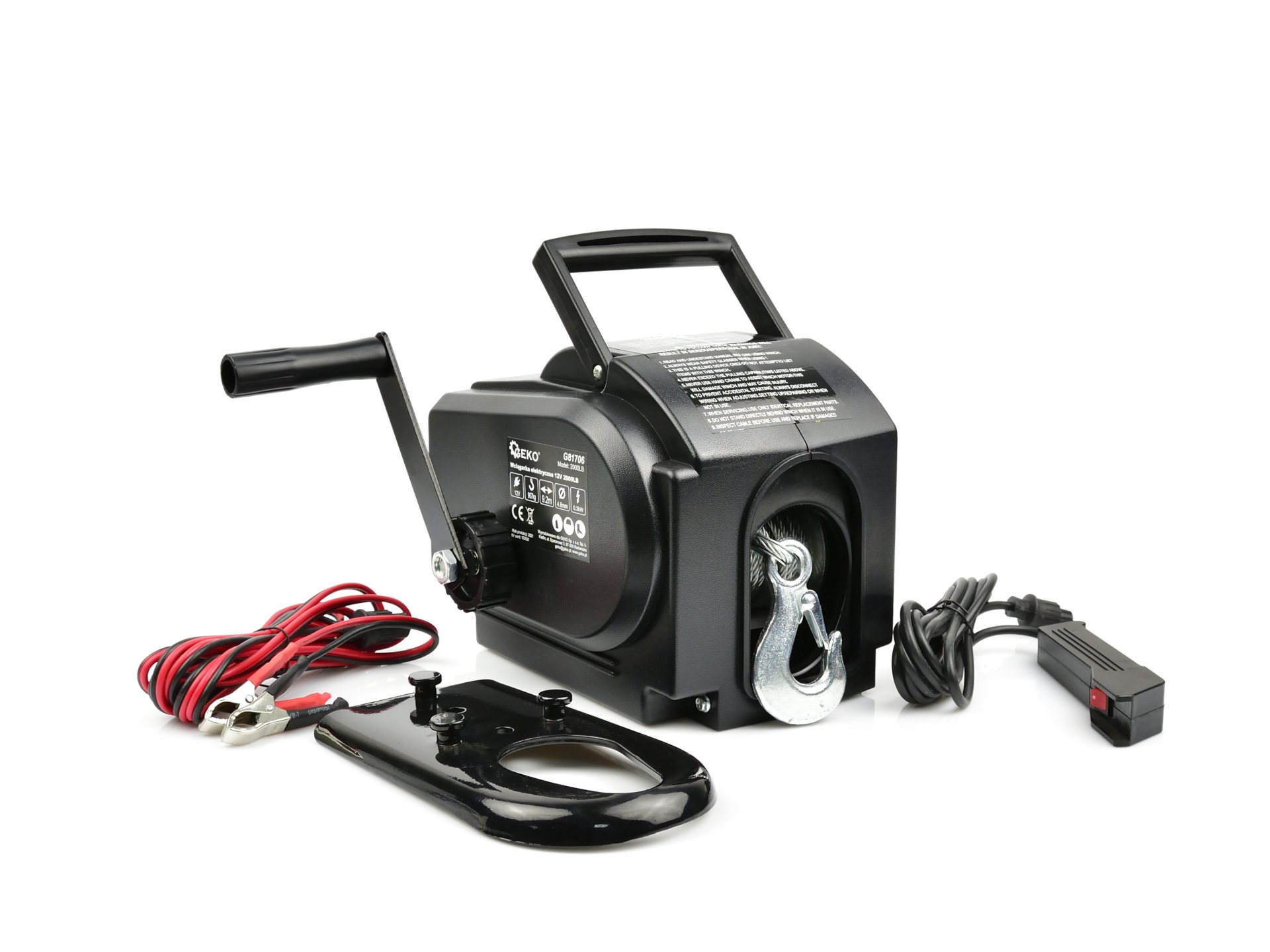 GEKO G81706 LANOVÝ ELEKTRICKÝ NAVIJAK kladkostroj ZDVIHÁK 12V 907kg