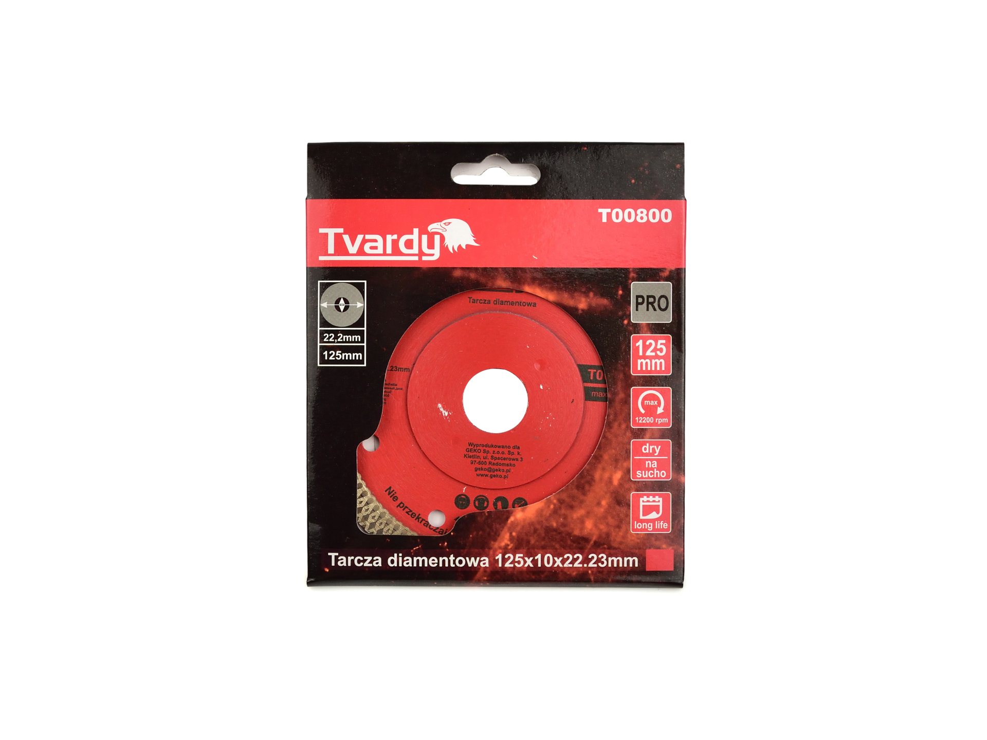 TVARDY T00800 Diamantový kotúč 125x10x22,23mm na rezanie keramických dlaždíc