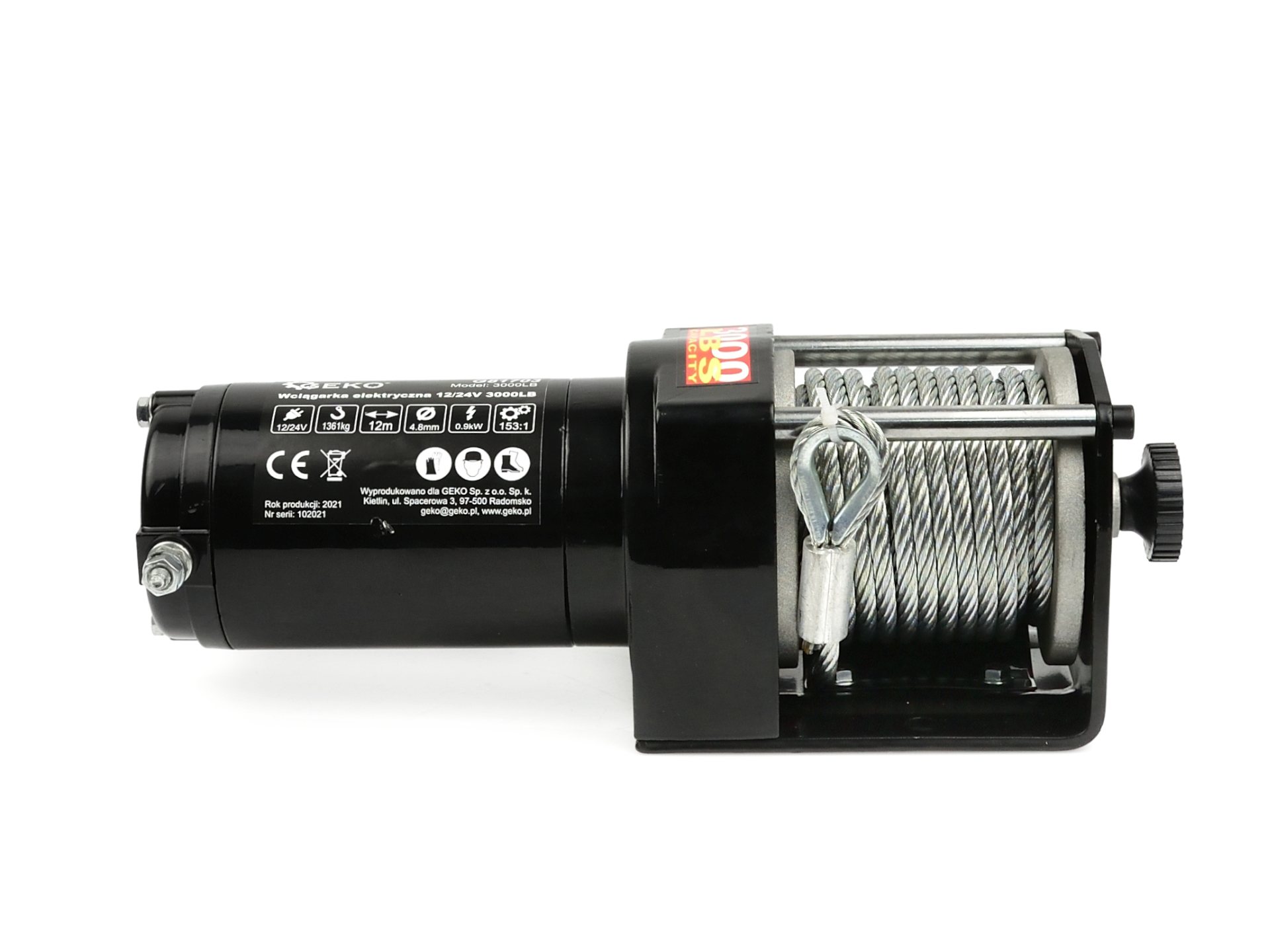 GEKO G81703 LANOVÝ ELEKTRICKÝ NAVIJAK kladkostroj ZDVIHÁK 12V 1361kg