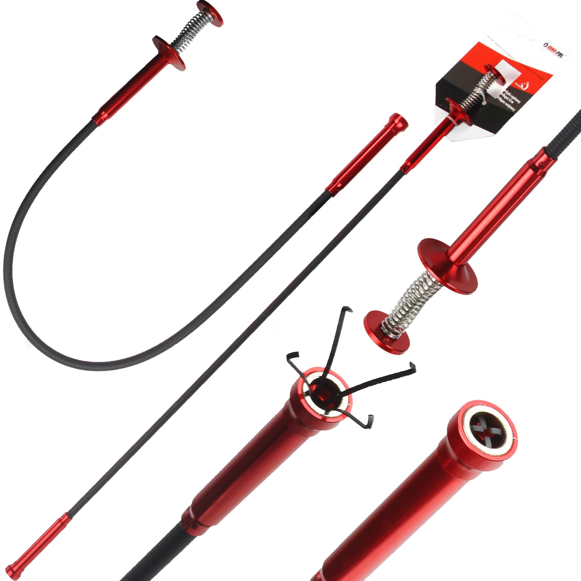 MAR-POL M66801 Magnetické elastické uchopovače a svorky na upevnenie 61 cm