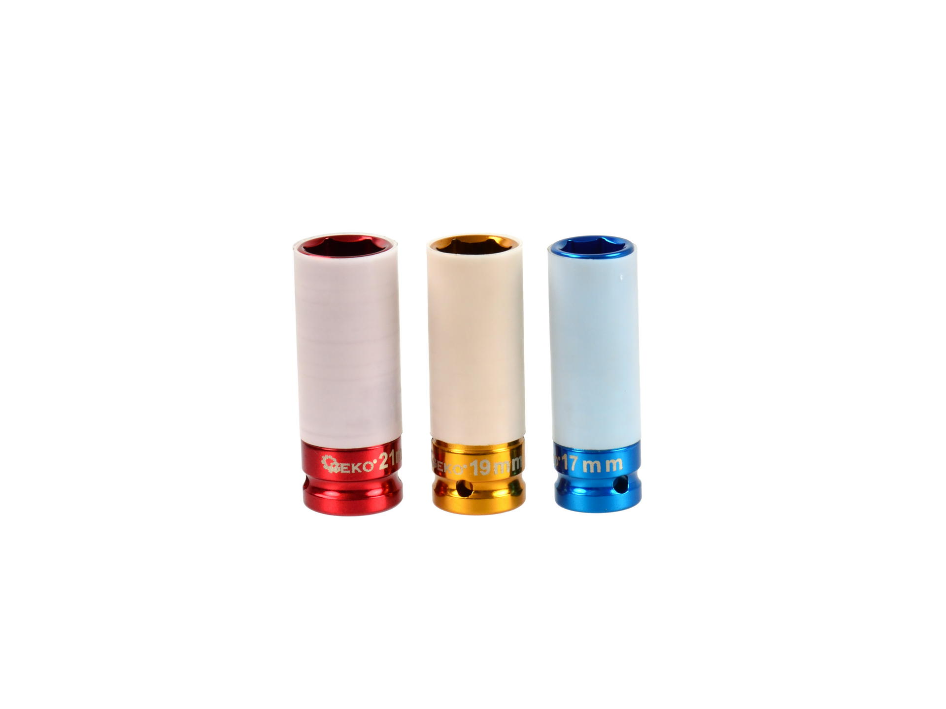 GEKO G10510 Nástrčné rázové kľúče hlavice pre hliníkové disky 17mm 19mm 21mm