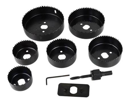 GEKO G30002 Vykružováky korunkové vrtáky do dreva sadrokartónu 8ks 51-102mm sada