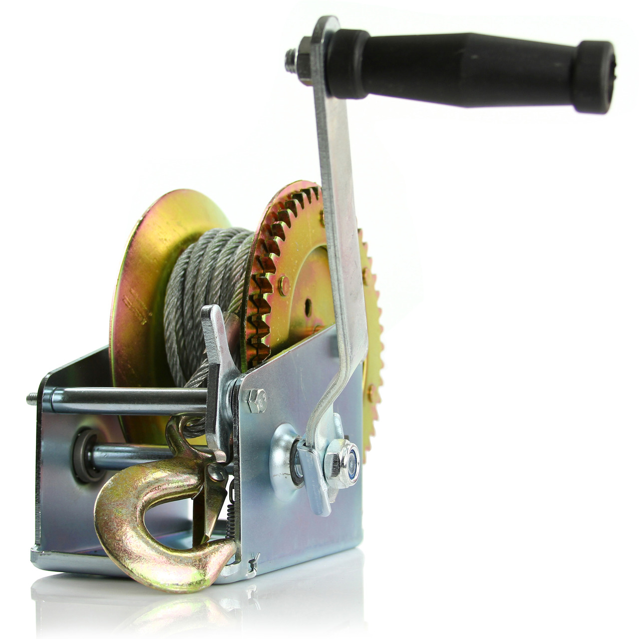 MAR-POL M80732 Ručný lanový navijak s kľukou 850kg / 10m, kladkostroj