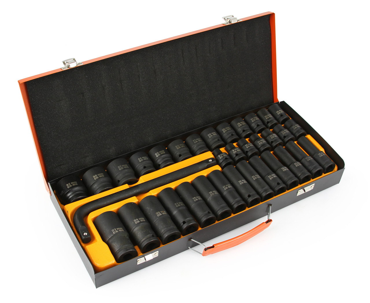 MAR-POL M58234 Nástrčné kľúče hlavice gola sada 1/2" 6-hranné BJC 8-32mm 35ks