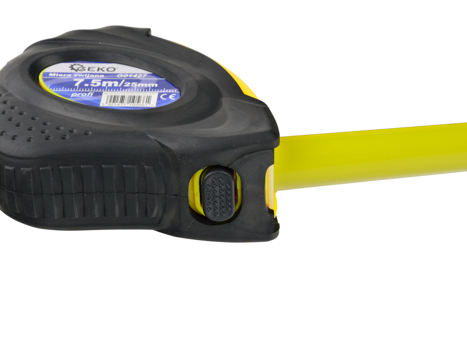 GEKO G01427 Pogumovaný zvinovací meter 7,5m x 25mm PROFI dvojité blokovanie