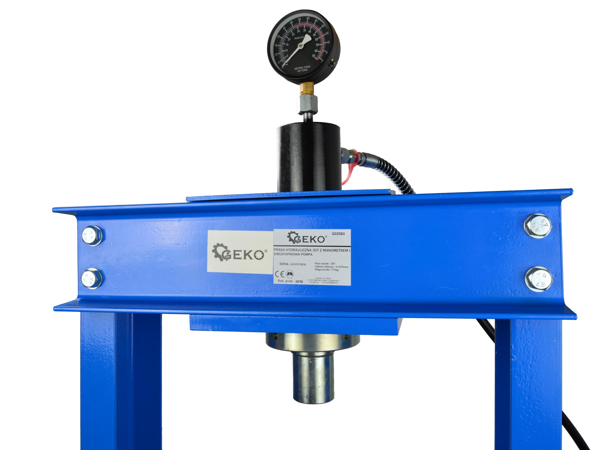 GEKO G02083 HYDRAULICKÝ LIS nosnosť 30t s manometrom dvojstupňový