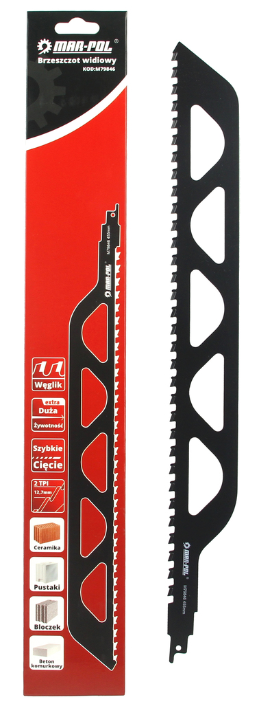 Marpol M79846 Vidiový pílový list náhradný plátok čepeľ do šabľovej píly 455mm