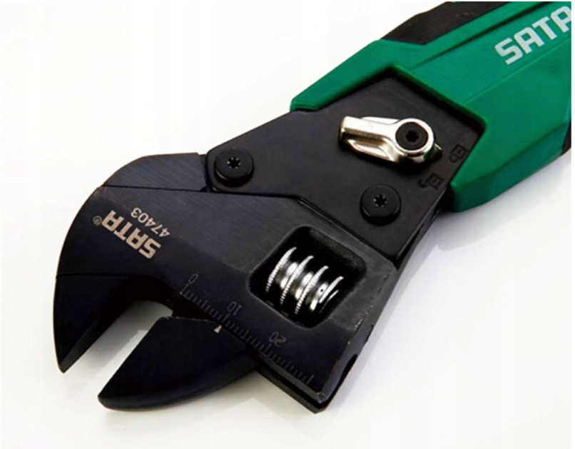 SATA 47403 Nastaviteľný francúzsky kľúč 8" 215mm s račňou PROFI