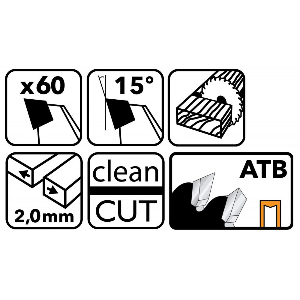 POWERMAT TDD-125x22,2x60Z VIDIOVÝ KOTÚČ NA DREVO 125x22,2 60z