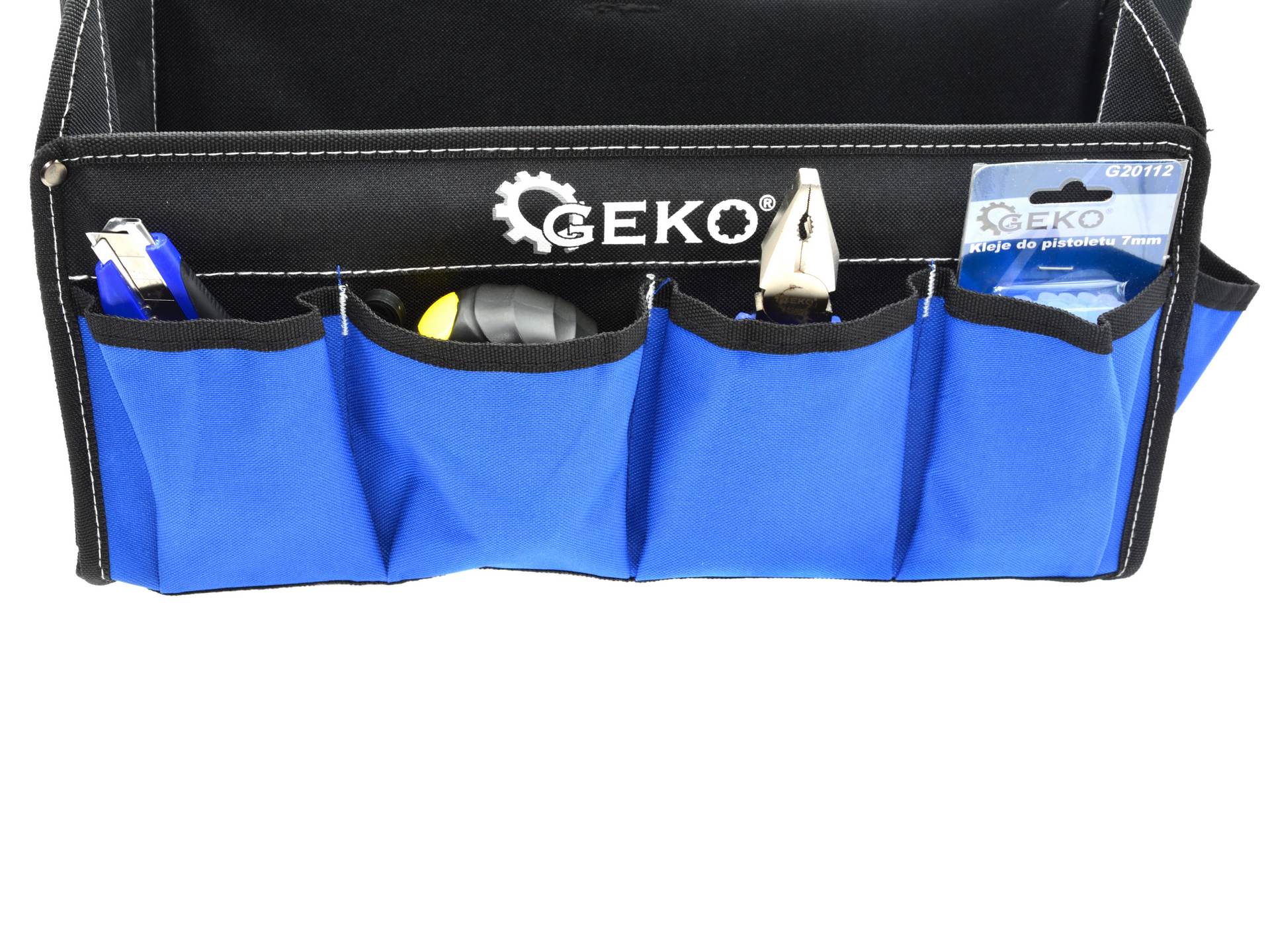 GEKO G10860 Otvorená taška na náradie s kovovou rukoväťou a opaskom