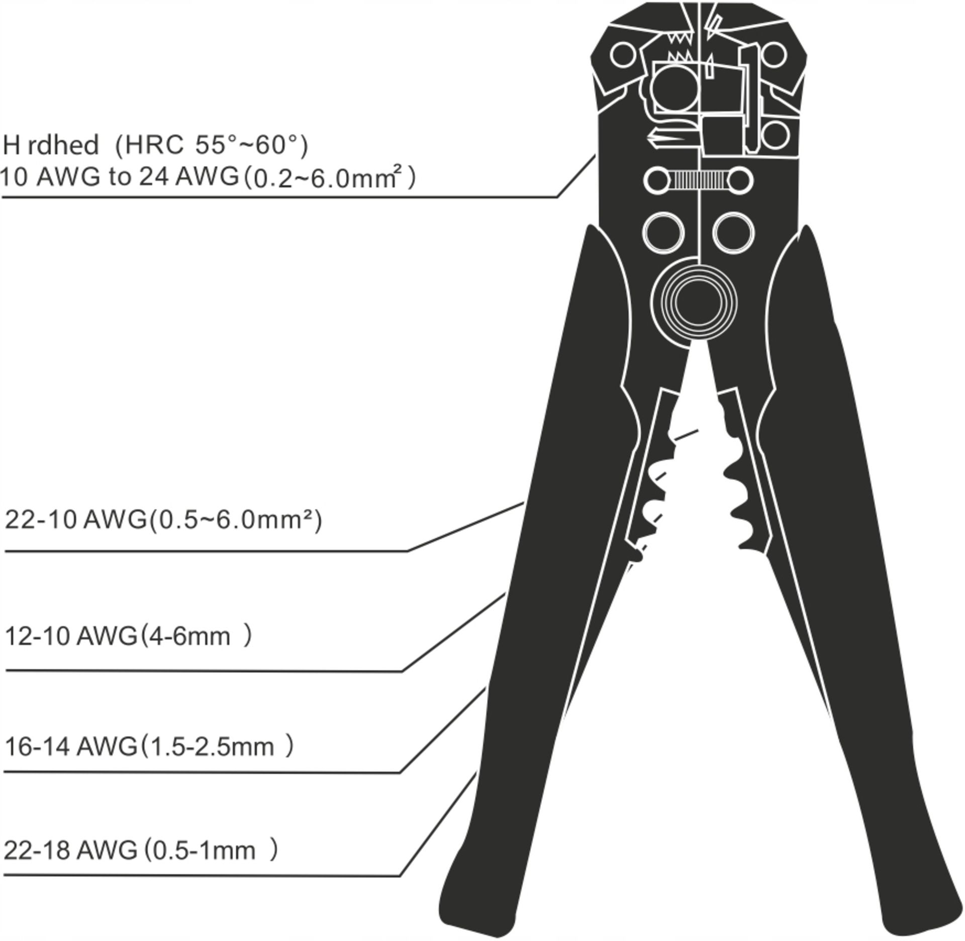 MAR-POL M49529 Multifunkčné kliešte odizolovacie, krimpovacie 0,5-6mm konektory