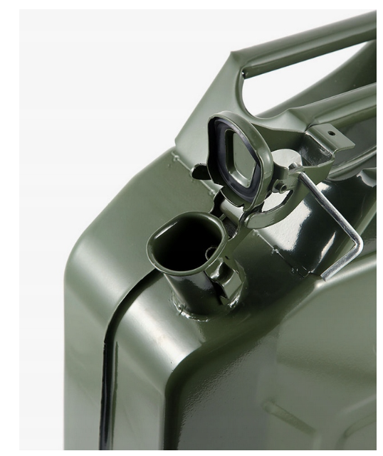 Irma KAN5M Kovový plechový kanister 5L nádoba na pohonné hmoty, palivo