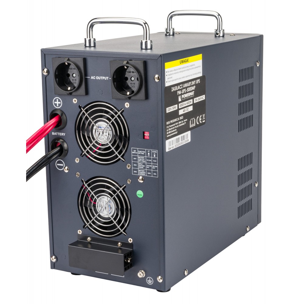 POWERMAT PM-UPS-5000MP 48V Záložný zdroj s LCD displejom pre PC, servery, ochrana 5000VA 4000W