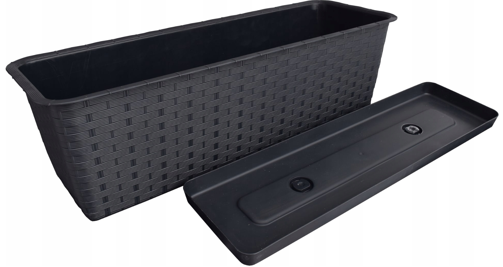 IRMA ISR50PA Balkónový kvetináč RATOLLA 50cm + miska, antracit