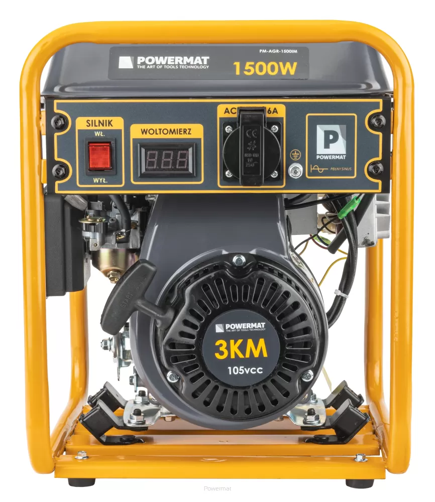 POWERMAT PM-AGR-1500IM ELEKTROCENTRÁLA GENERÁTOR PRÚDU 3HP 1500W