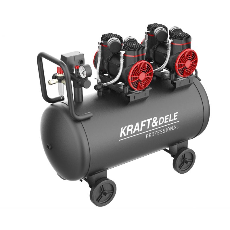 KRAFT&DELE KD1392 BEZOLEJOVÝ KOMPRESOR 100L 1500W X2
