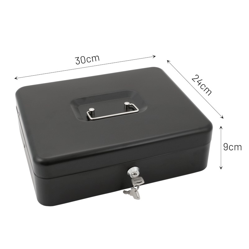 Irma KKAS10 Prenosná pokladňa 300x240x90mm s kľúčom, skrinka na peniaze, trezor