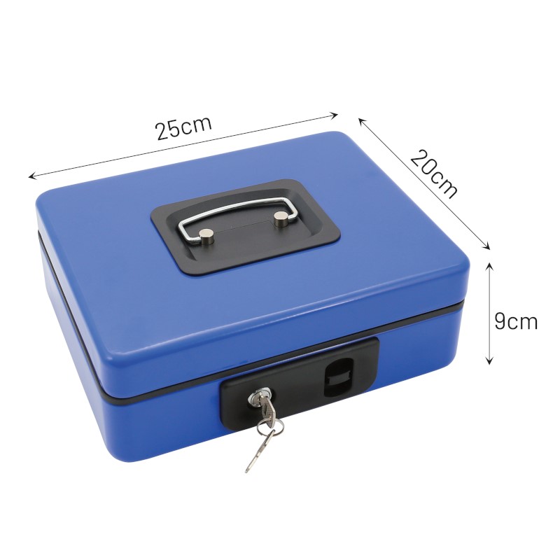 Irma KKAS13 Prenosná pokladňa 250x200x90mm s kľúčom, skrinka na peniaze, trezor