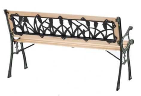 Elegantná záhradná lavička, lavica tulipán 122x56x74 cm
