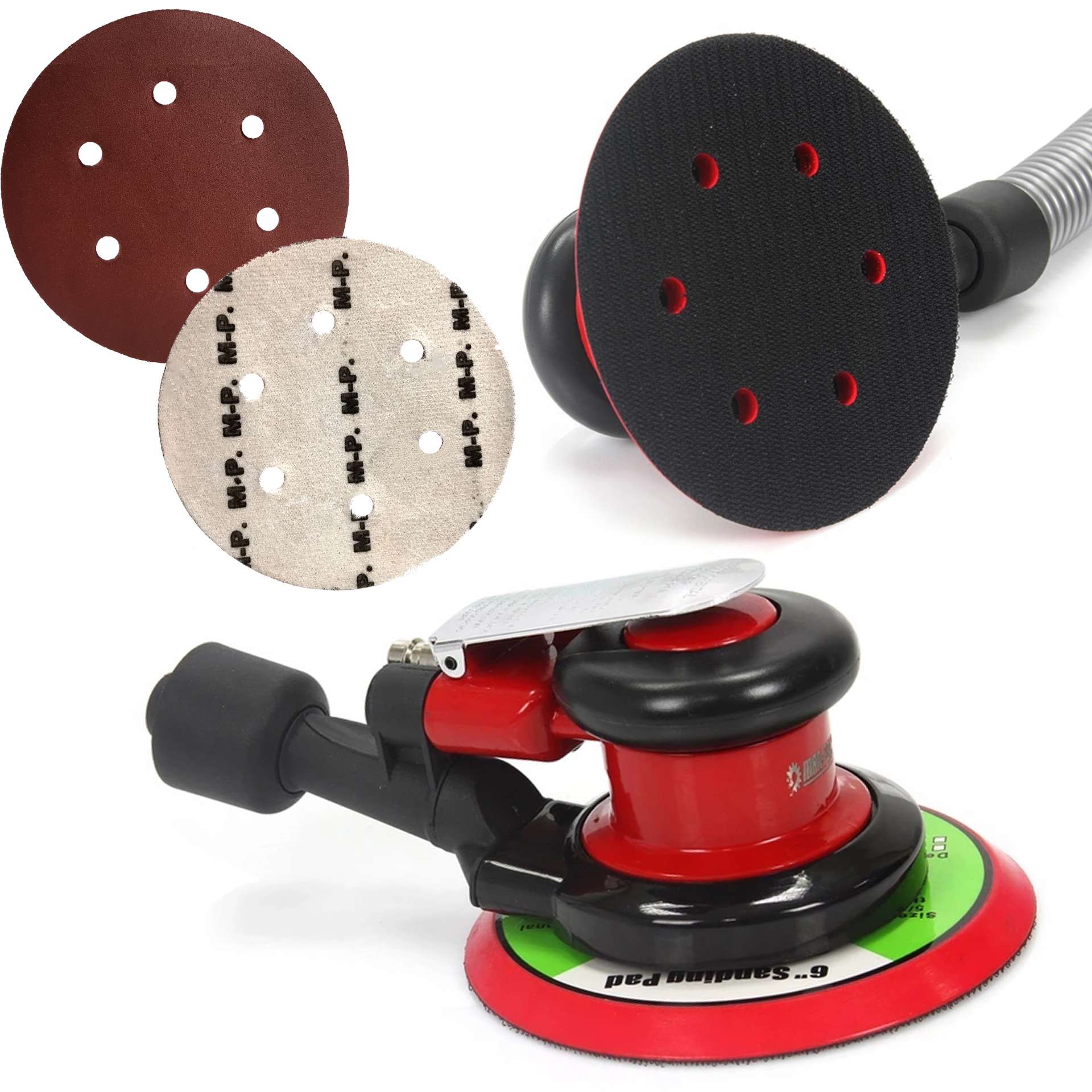 MAR-POL M07922 Brúsny papier na kotúč 150mm P100 6 otvorov šmirgeľ papier 